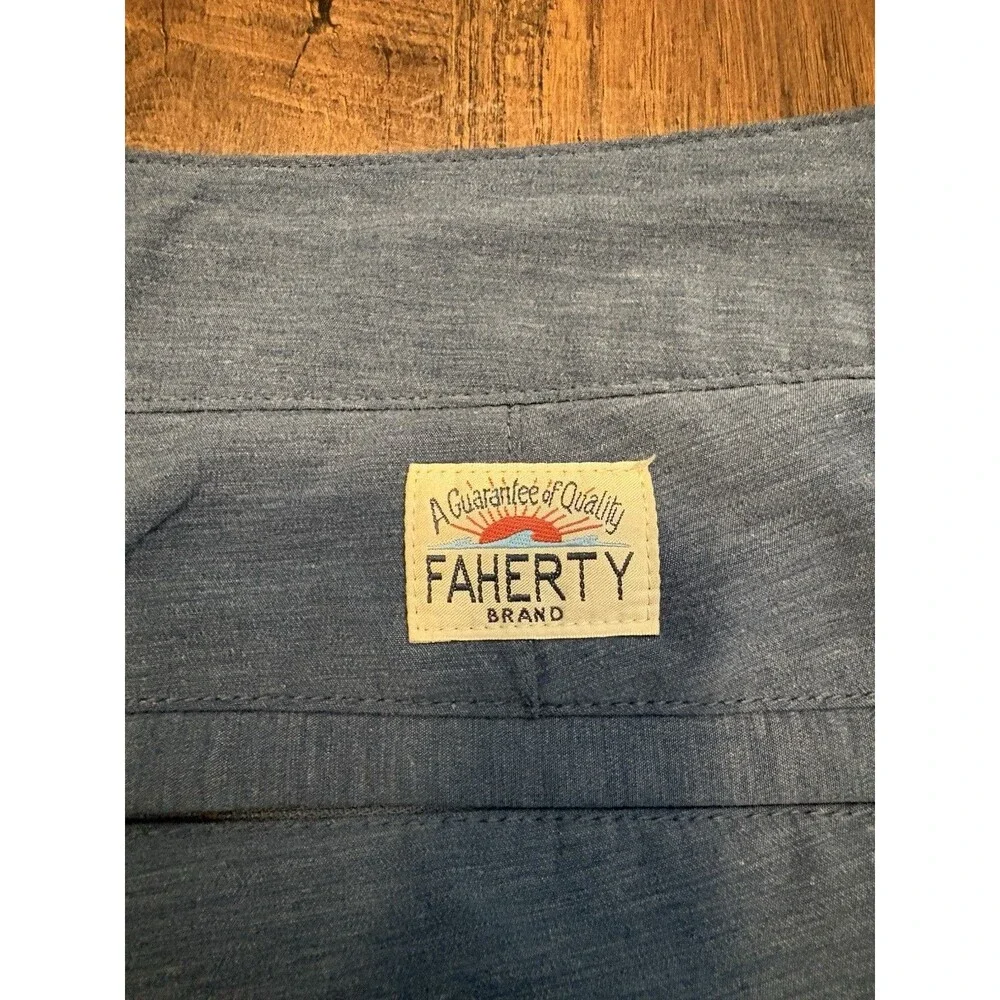 Faherty All Day Shorts 9” Navy Size 33